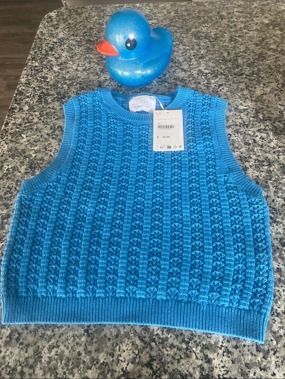 NWT ZARA knit cropped sweater vest - Picture 1 of 8